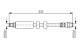 Bremseslange - 1987476418 BOSCH - 4A0611775, 03513402053, 1330854794