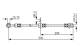 Bremseslange - 1987476736 BOSCH - GBH90283, T52063, 1330854014