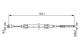 Kabel, parkeringsbrems - 1987477067 BOSCH - 34411160134, 104131, 1840904834