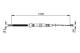 Kabel, parkeringsbrems - 1987477806 BOSCH - 6Q0609721D, 6Q0609721J, 6Q0609721N