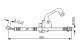 Bremseslange - 1987481299 BOSCH - 58733H1000, 1330853465, 40064300