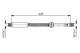 Bremseslange - 1987481984 BOSCH - 2K3611775K, 2K5611775P, 13308547143