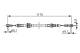 Kabel, parkeringsbrems - 1987482012 BOSCH - 3640200QAA, 4403487, 7700311216