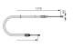 Kabel, parkeringsbrems - 1987482041 BOSCH - 8200228347, 116600, 8140251142