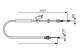Kabel, parkeringsbrems - 1987482134 BOSCH - 1439906, 6G912B700EE, 115495