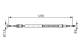 Kabel, parkeringsbrems - 1987482235 BOSCH - 474609, K1400204180, 1400204180