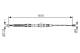 Kabel, parkeringsbrems - 1987482328 BOSCH - 3T0609721B, 3T0609721C, 109043