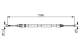 Kabel, parkeringsbrems - 1987482388 BOSCH - 365300QAC, 4408727, 7701312836