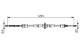 Kabel, parkeringsbrems - 1987482558 BOSCH - 4534200285, A4534200285, 109339