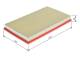 Luftfilter - F026400769 BOSCH - A2540940200, 2540940200, 182130