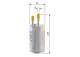 Drivstoffilter - F026403014 BOSCH - 30792046, 31261044, 31264940