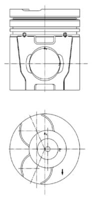 40050600, Stempel, Píst komp.DH 10 A/kom.64,00mm, KOLBENSCHMIDT, 425700, 0383300, 87-136800-30, 120L142