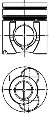 40263600, Stempel, Píst komp.DC/DSC 9., KOLBENSCHMIDT, 1383880, 1393166, 1393168, 0616500, 20910700094, 24265B, A350526STD, 115L105, 20910700099, 87-109200-00, R60490