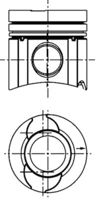 Stempel - 40587600 KOLBENSCHMIDT - 51.02511-7221, 128L100, 2291500