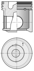 40623600, Stempel, Píst komp.4045/6068/kom.57,00/čep 41,28mm, KOLBENSCHMIDT, Claas Arion Ares John Deere 4045T* 4045H* 6068T* 6068H* 2012+, RE28919, RE509540, 106L20
