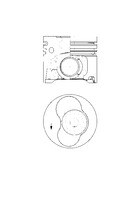 41092600, Stempel, Píst komp.2,5TDI/3-5 válec, KOLBENSCHMIDT, 070107065AL, 0309800, 87-421000-20, 81L103, 81L91