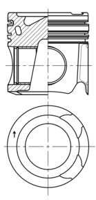 Stempel - 41276600 KOLBENSCHMIDT - 9360300617, 9360300817, 9360302317