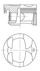 41705610, Stempel, Píst komp.1,6VTi/kom.56,80mm, KOLBENSCHMIDT, Citroen C4 C5 Berlingo Peugeot 207 208 508 Mini Cooper 5FS EP6C N12B16A Euro 5, 081PI00104001, 5616028L
