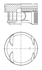 Stempel - 41766600 KOLBENSCHMIDT - 2710304817, 2710307017, A2710304817