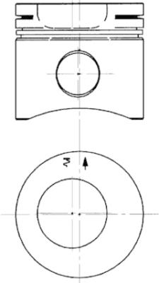 90563600, Stempel, Píst komp.D 226/kom.57,50mm, KOLBENSCHMIDT, 12190192, 6.226.0.160.509.7, F199.201.310.030, 12191004