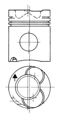 90738700, Stempel, Píst komp.DS/DSC 9., KOLBENSCHMIDT, 0616400, 87-960900-00