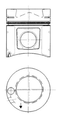 91237600, Stempel, Píst komp.OM 447/kom.75,00mm, KOLBENSCHMIDT, Mercedes-Benz O405/O407/O408 Conecto(O345) OM447.947/954→960/980→987/995 1991+, 4470303117, A4470303117, 0038500