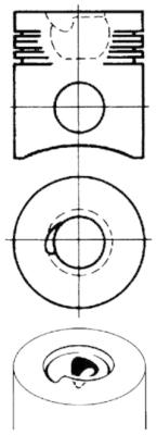 Stempel - 92824600 KOLBENSCHMIDT - 5000588203, 51.02501-6021, 5000588501