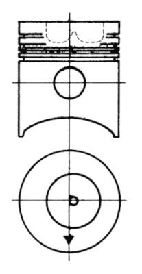 Stempel - 93063600 KOLBENSCHMIDT - 12160421, 6.327.0.160.101.7, 12167024