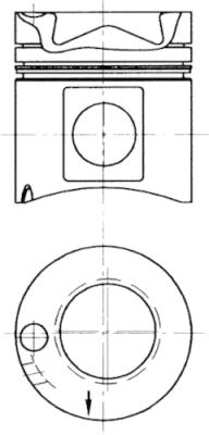 93171600, Stempel, Píst komp.OM 447., KOLBENSCHMIDT, 4470303817, A4470303817, 0010800, 87-179300-50, 128L77