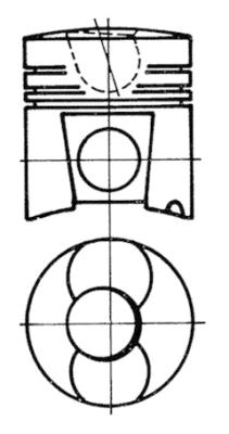93224600, Stempel, Píst komp.F 4/5/6 L 413/kom.48,00mm, KOLBENSCHMIDT, 02143451, 02143455, 02143456, 02143484, 02143485, 02422180, 02929001, 04141731, 04141986, 04182778, 42522186, 1017200, 20910541300, A350313STD