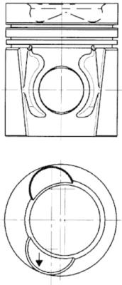 94446600, Stempel, Píst komp.WS 315, KOLBENSCHMIDT, 0683171, 0683566, 1274395, 1384613, 2136500, 87-743400-50