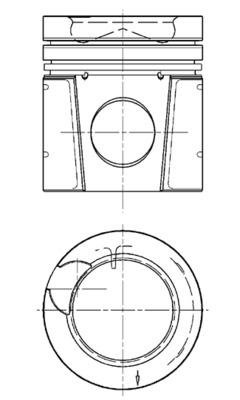 94896600, Stempel, Píst komp.XF 250/280/kom.82,00mm, KOLBENSCHMIDT, 0683413, 87-743400-30, 1384615, 1620638, 130L102, A354117STD, 130L149, 2130400, 2130900, 2137000