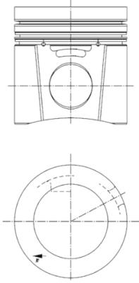 94811600, Stempel, Píst komp.TBG 616, KOLBENSCHMIDT, 12278009, 12278557, 8557/00, 132L12, 20910520160, 1519700