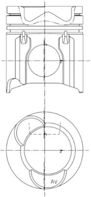 Stempel - 99943600 KOLBENSCHMIDT - 0000686962, A350717STD