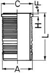 Sylinderforing - 89500110 KOLBENSCHMIDT