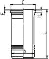 Sylinderforing - 88429110 KOLBENSCHMIDT - 0429.2, 1315WL, 321WN07