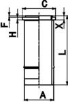 Sylinderforing - 89599110 KOLBENSCHMIDT - 1365142, 351887, 1402907