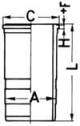Sylinderforing - 89563110 KOLBENSCHMIDT - 4570110510, 4570110610, 4600110110