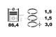 Stempelringsett - R1001600 ET ENGINETEAM - 5896111, 08-786800-00, 9-2079-00
