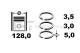 Stempelringsett - R1002800 ET ENGINETEAM - 51025037002, 020321280001, 08-283100-00