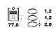 Stempelringsett - R4001800 ET ENGINETEAM - 23040-2B001, 230402B001, 23040-2B000