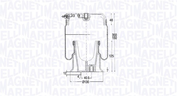 Luftbelg, fjæring - 030607020185 MAGNETI MARELLI - 500312049, 5803552006, 204241