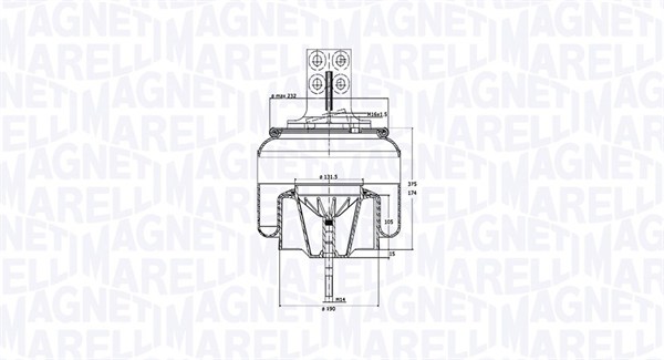 Luftbelg, fjæring - 030607020271 MAGNETI MARELLI - 41225900, 41270465, 183600