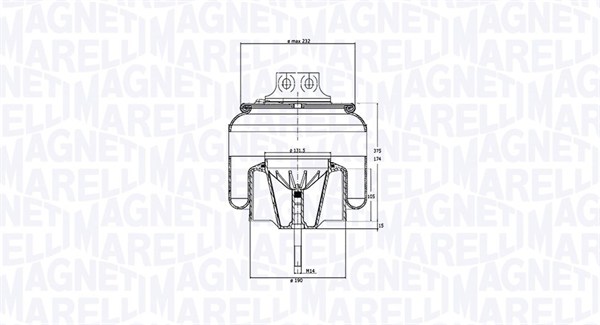 Luftbelg, fjæring - 030607020273 MAGNETI MARELLI - 41225897, 41270462, 1T15LNR4.5/W01M58
