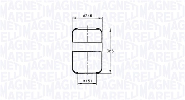 Luftbelg, fjæring - 030607020019 MAGNETI MARELLI - 4843255, 93195789, 181220
