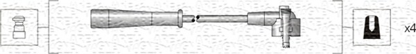 941318111038, Tennplugg kabelsett, Sada kabelů pro zapalování, MAGNETI MARELLI, 4147, B849, RCFD817, RC-FD817, RC-FD826