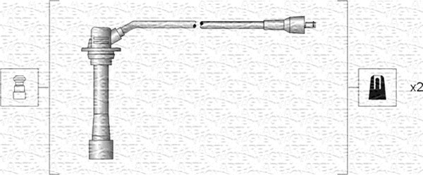 Tennplugg kabelsett - 941318111135 MAGNETI MARELLI - JP136, RCKA404, ZEF858