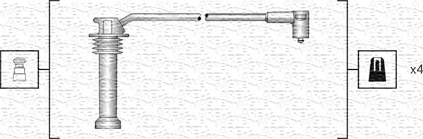 941318111142, Tennplugg kabelsett, Sada kabelů pro zapalování, MAGNETI MARELLI, 49625, T500B