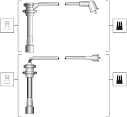 Tennplugg kabelsett - 941318111278 MAGNETI MARELLI - ZEF1140
