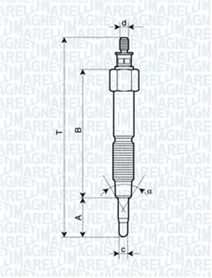 Glødeplugg - 062900093304 MAGNETI MARELLI - 11065-57J00, 1N02-18-601, GJ261NI